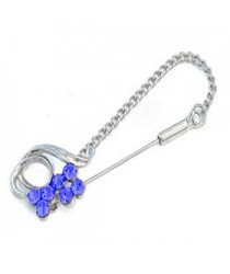 Chain pins Royal Blue RIBBON Hijab Pin